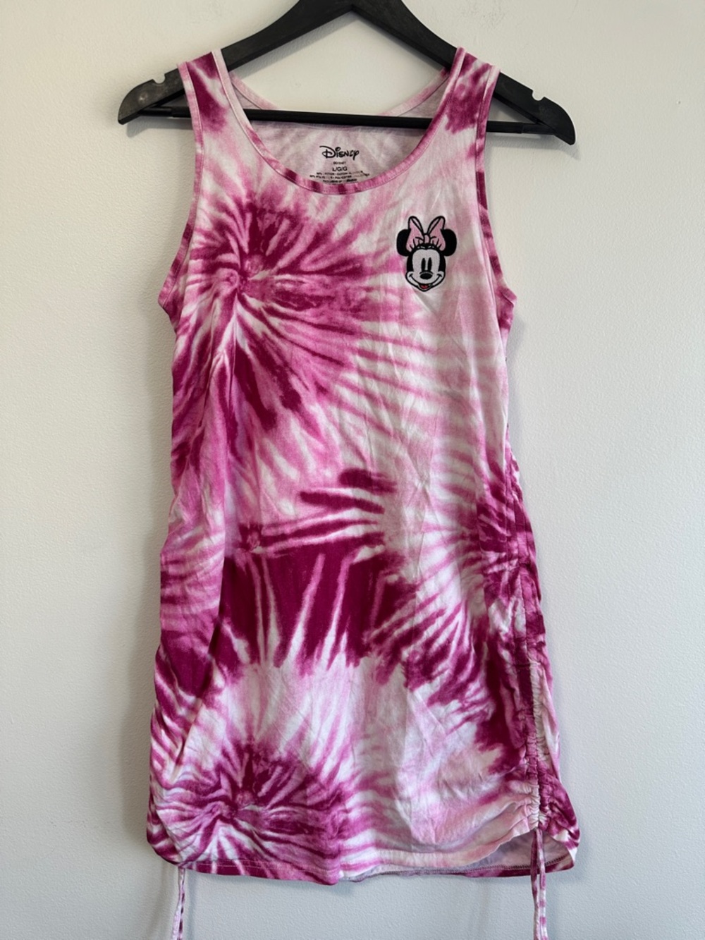 Disney Pink Tie-Dye Minnie Tank Dress Size Large